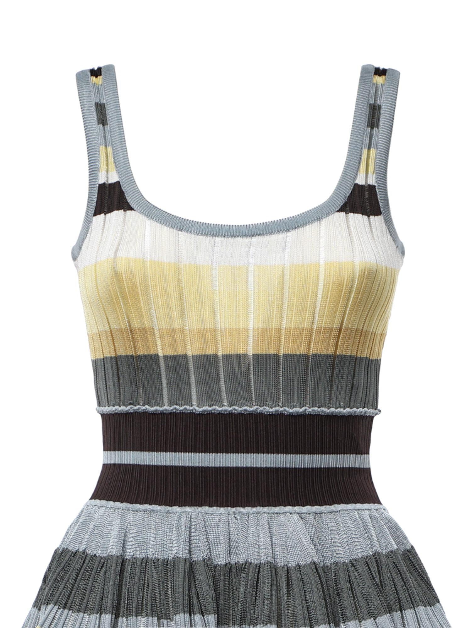 Abito corto in maglia a righe AA9R3100K266D 908 ALAIA 