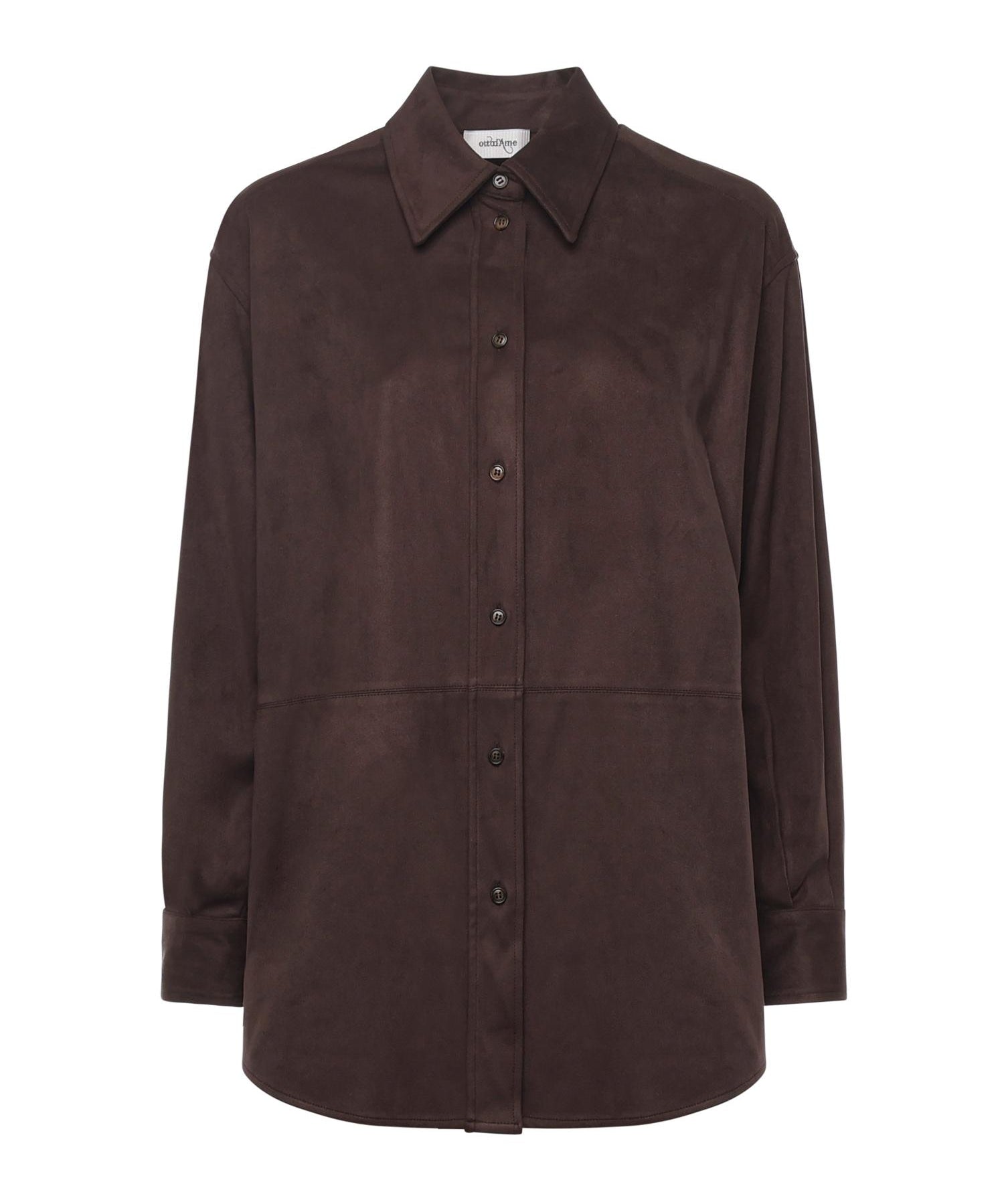 Camicia con fondo arrotondato DC5157 BROWN OTTOD'AME 