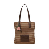 Borsa shopping con logo 73BS9M802 CASSIENATURALE/MORO V° 73 