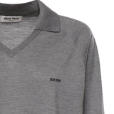 Maglia polo in lana MML05J 16WJF0BD9 MIU MIU 