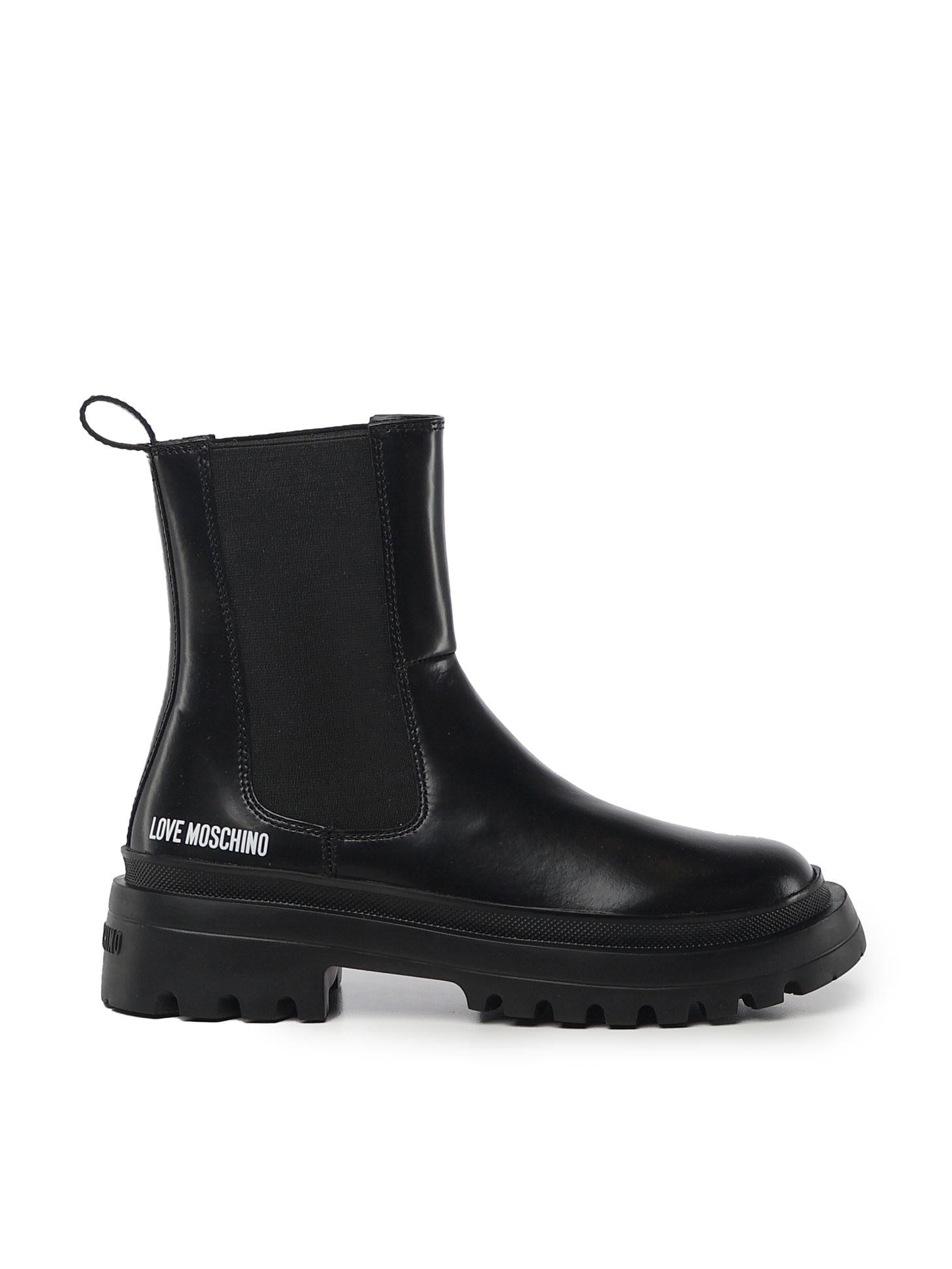 Stivaletti in vitello e lycra JA21035G0LJD0 000 LOVE MOSCHINO 