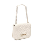 Borsa a spalla trapuntata con logo JC4000PP1LLA0 110 LOVE MOSCHINO 