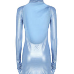 Abito collo alto con scollo T150162A TJV040DEEP DENIM THE ANDAMANE 