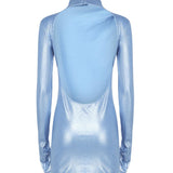 Abito collo alto con scollo T150162A TJV040DEEP DENIM THE ANDAMANE 