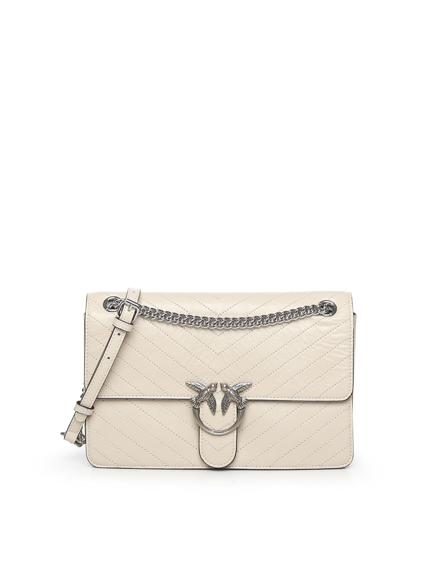 Borsa Love Bag One in pelle chevron 106174 A2JCZ14E PINKO 