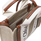 Tote bag mini Woody in lino CHC22AP237I26 90U CHLOÉ 
