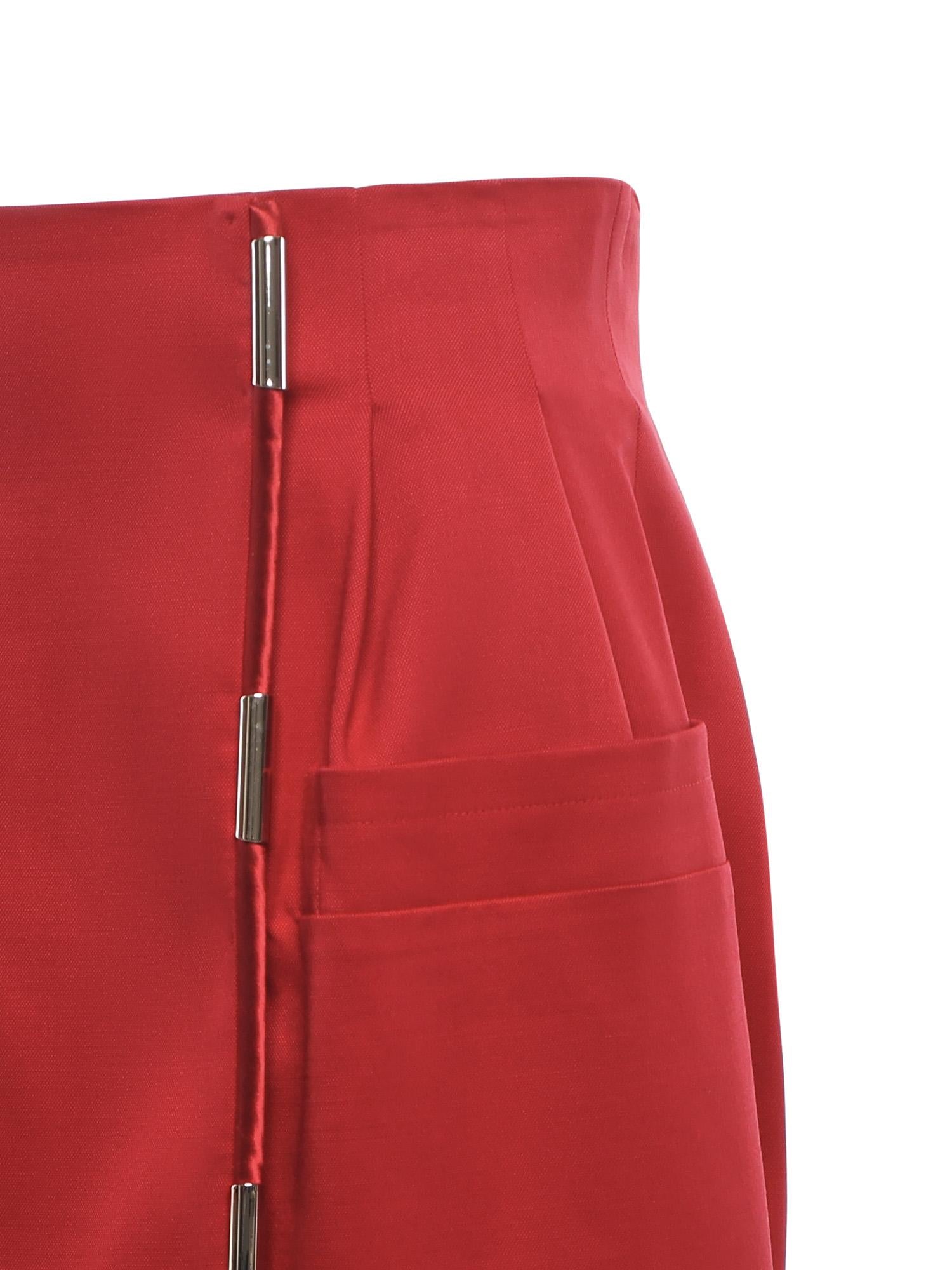 Minigonna a portafoglio con dettagli metallici 79AJE353 N0278564 GENNY 