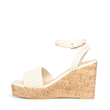 Sandali con zeppa e logo 73SC9YU01INT ZELDA WEDGEOFF WHITE V° 73 