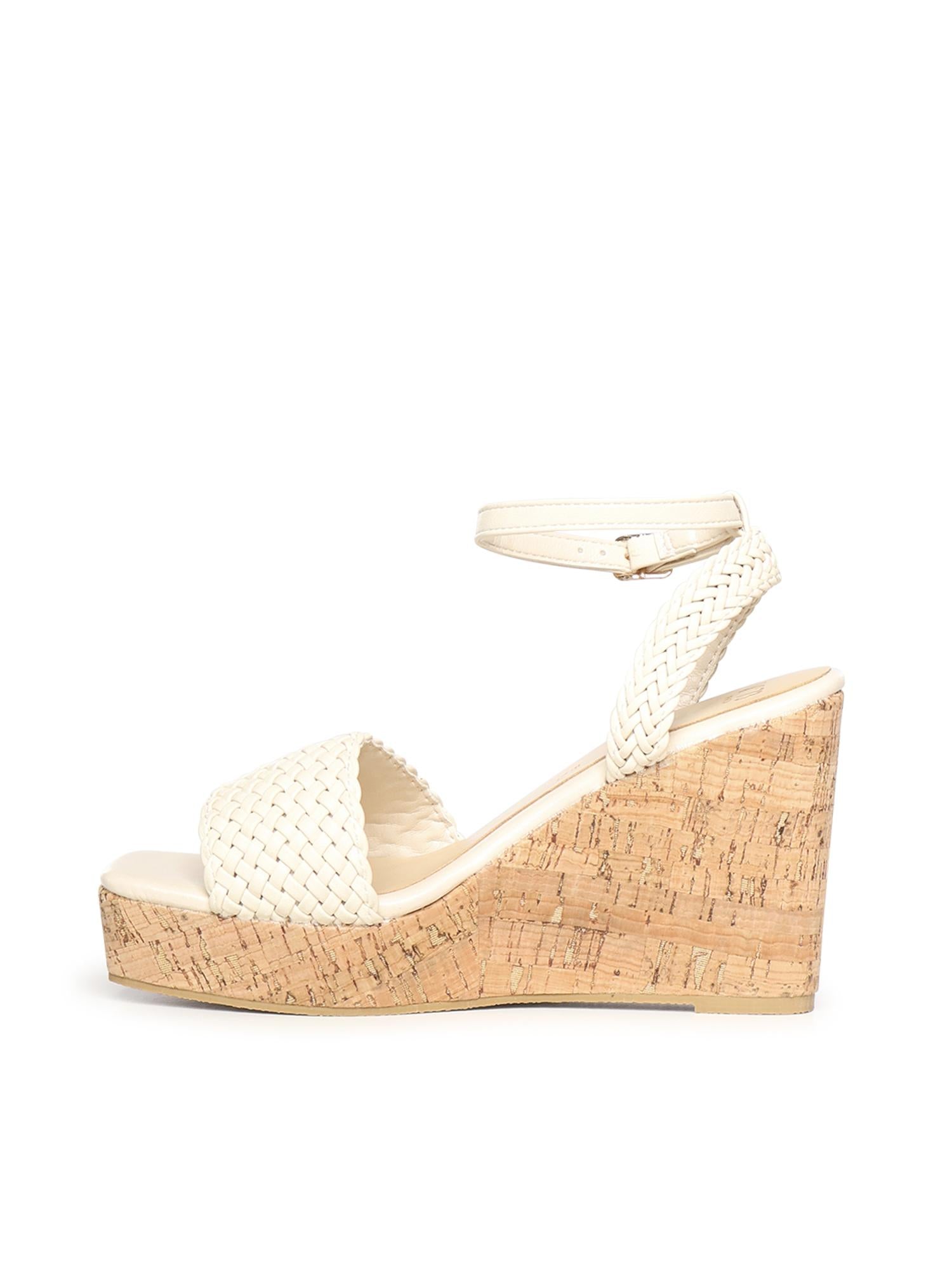 Sandali con zeppa e logo 73SC9YU01INT ZELDA WEDGEOFF WHITE V° 73 
