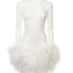 Abito corto in rete con paillettes F60FCZ FLSLDW0800 DOLCE & GABBANA 