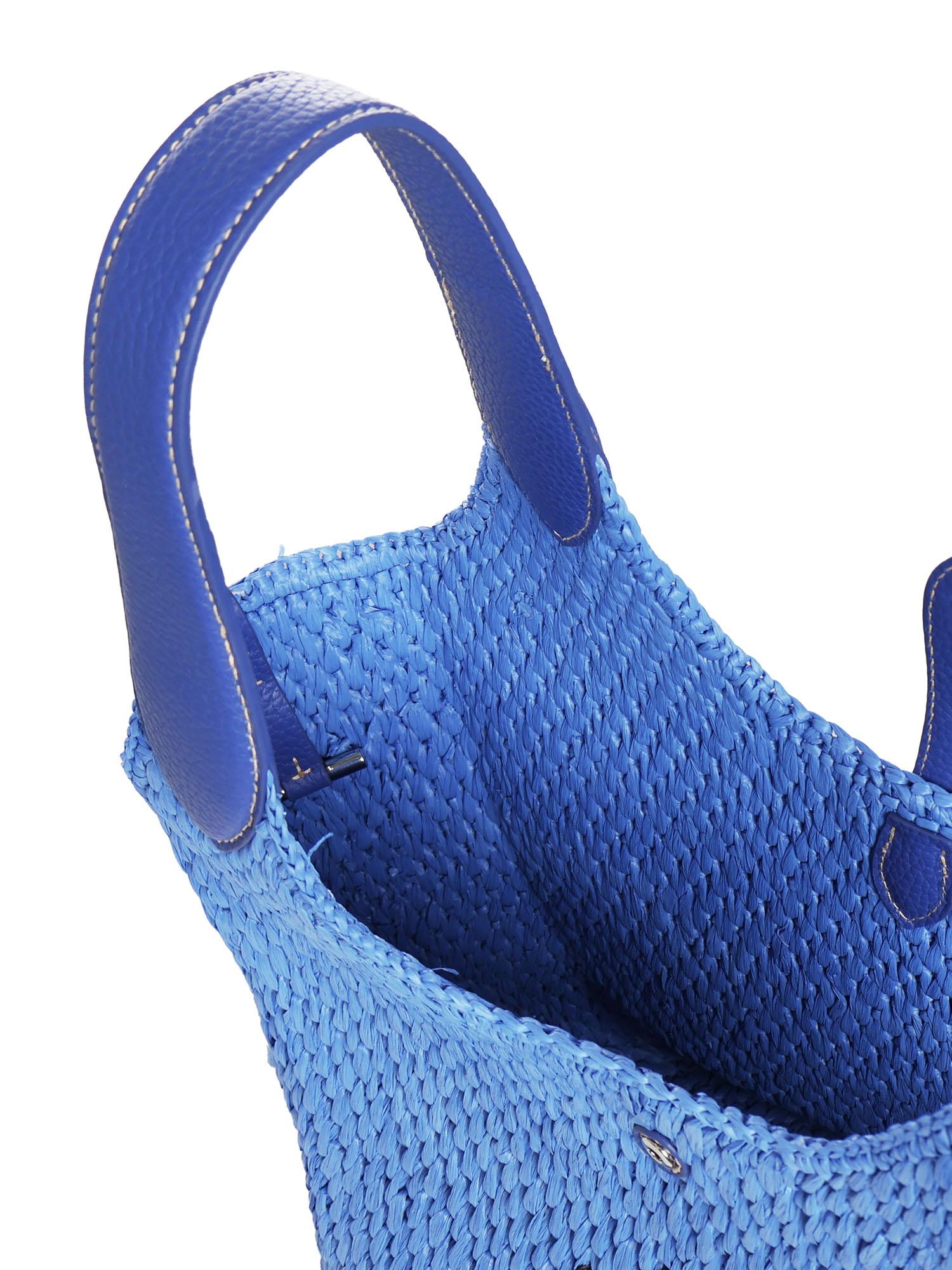 Borsa tote in rafia e viscosa 428P12005 001 POLO RALPH LAUREN 
