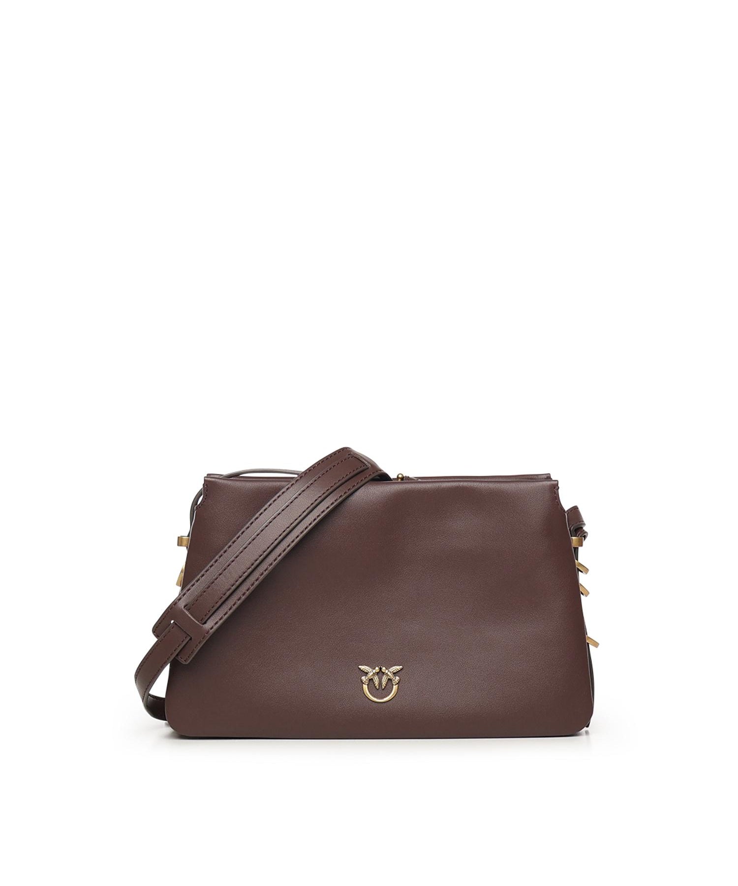 Borsa a tracolla Mini One, Two, Three Bag in pelle<BR/> 105883 A0QOLA7Q PINKO 
