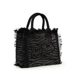 Borsa Vanity in canvas con stampa zebrata e strass VANI001 00629L MC2 SAINT BARTH 