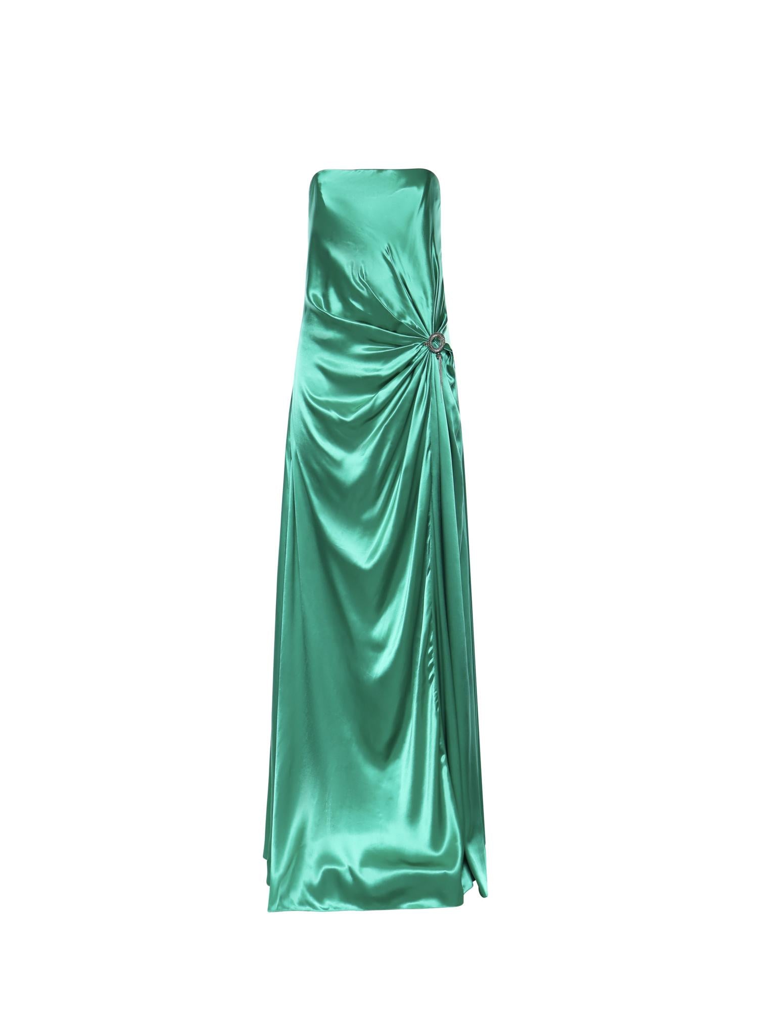 Abito lungo con nappina gioiello Circle Strass 80AAO447 N0695162 GENNY 