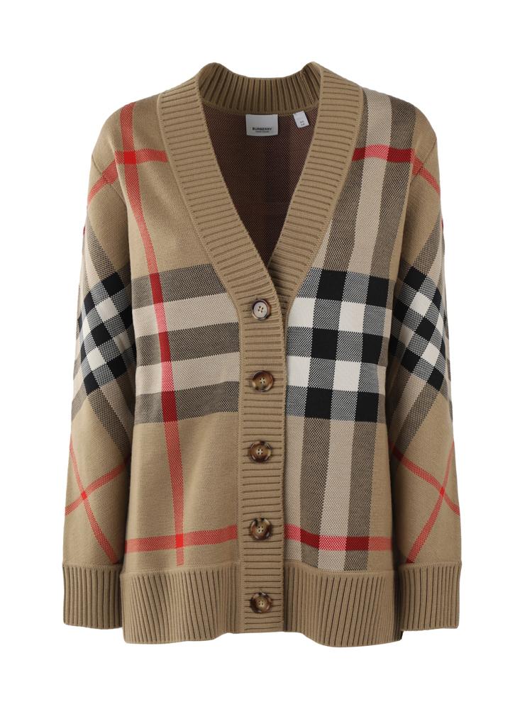 Cardigan in misto lana Check 8039153 A7026 BURBERRY 