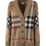Cardigan in misto lana Check 8039153 A7026 BURBERRY 
