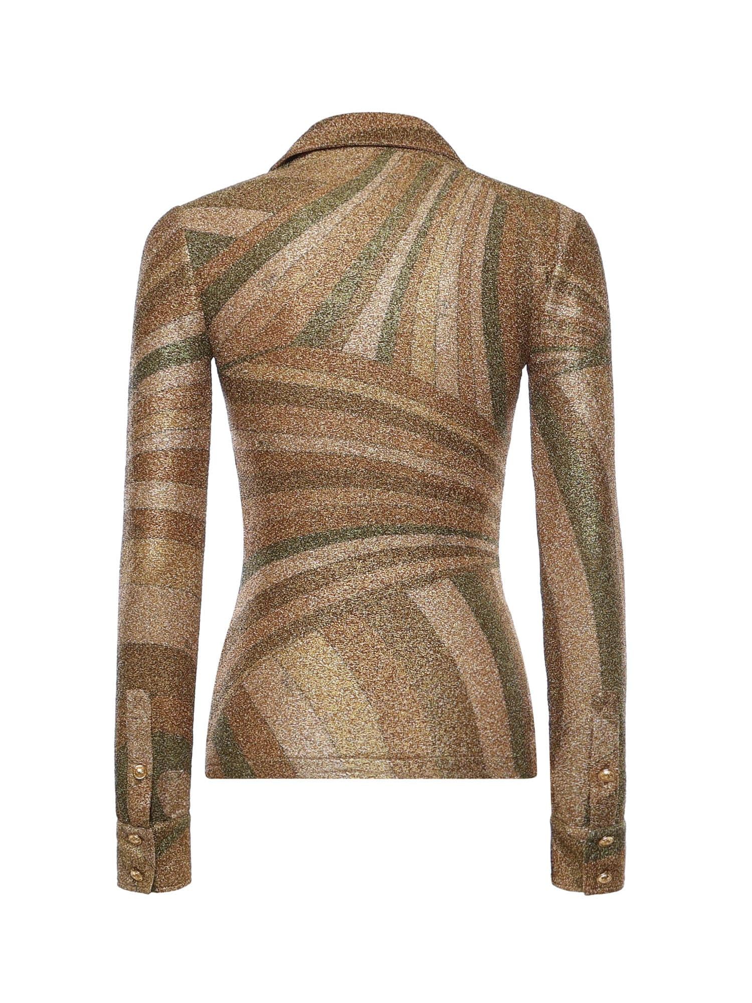 Top in jersey lamé con stampa Iride 5UJM20 5U867993 PUCCI 