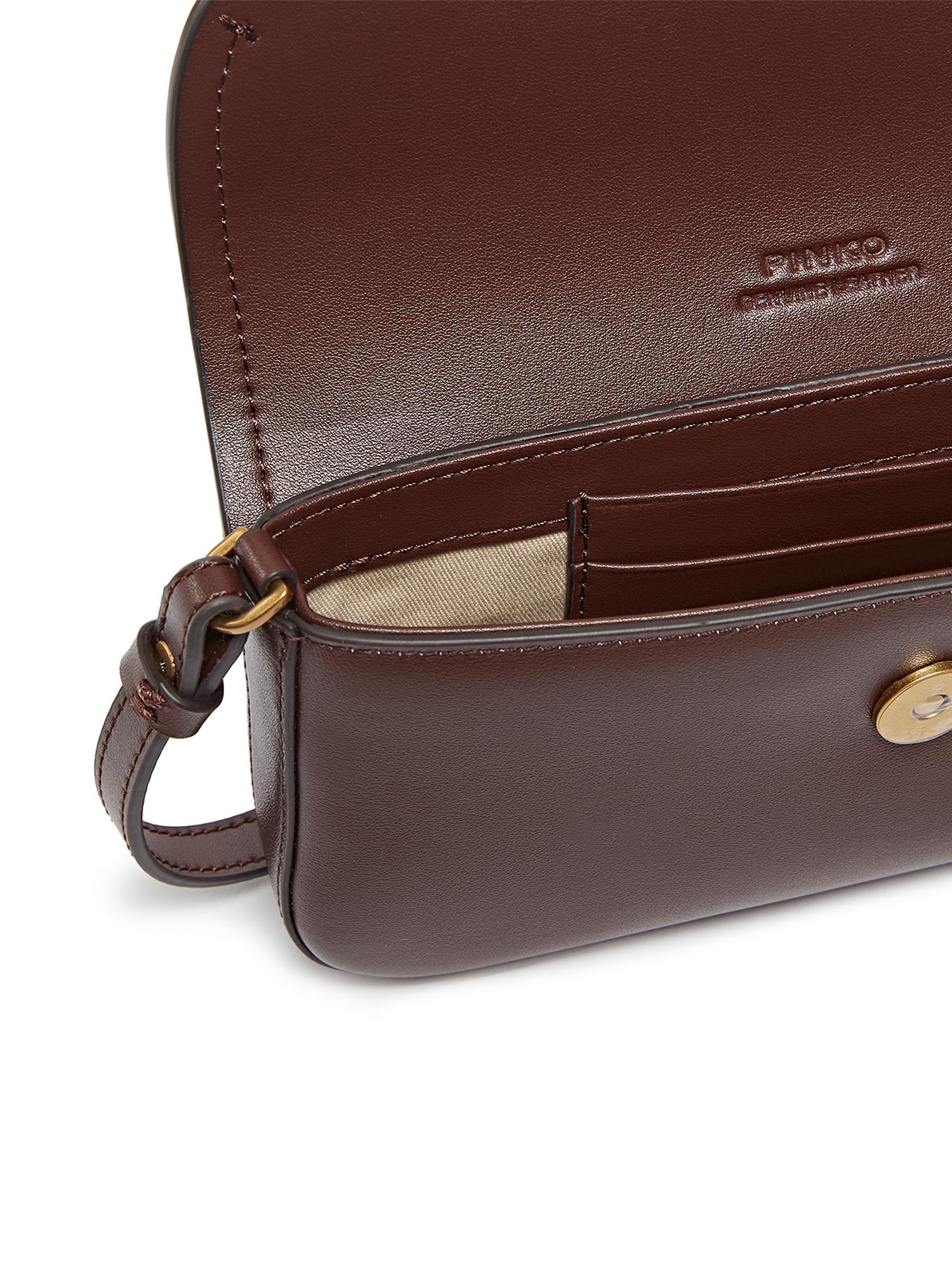 Borsa a spalla media Saddle Flat in pelle 105349 A1ZXR49Q PINKO 