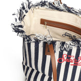Borsa City in canvas a righe CBF0001 01768L MC2 SAINT BARTH 