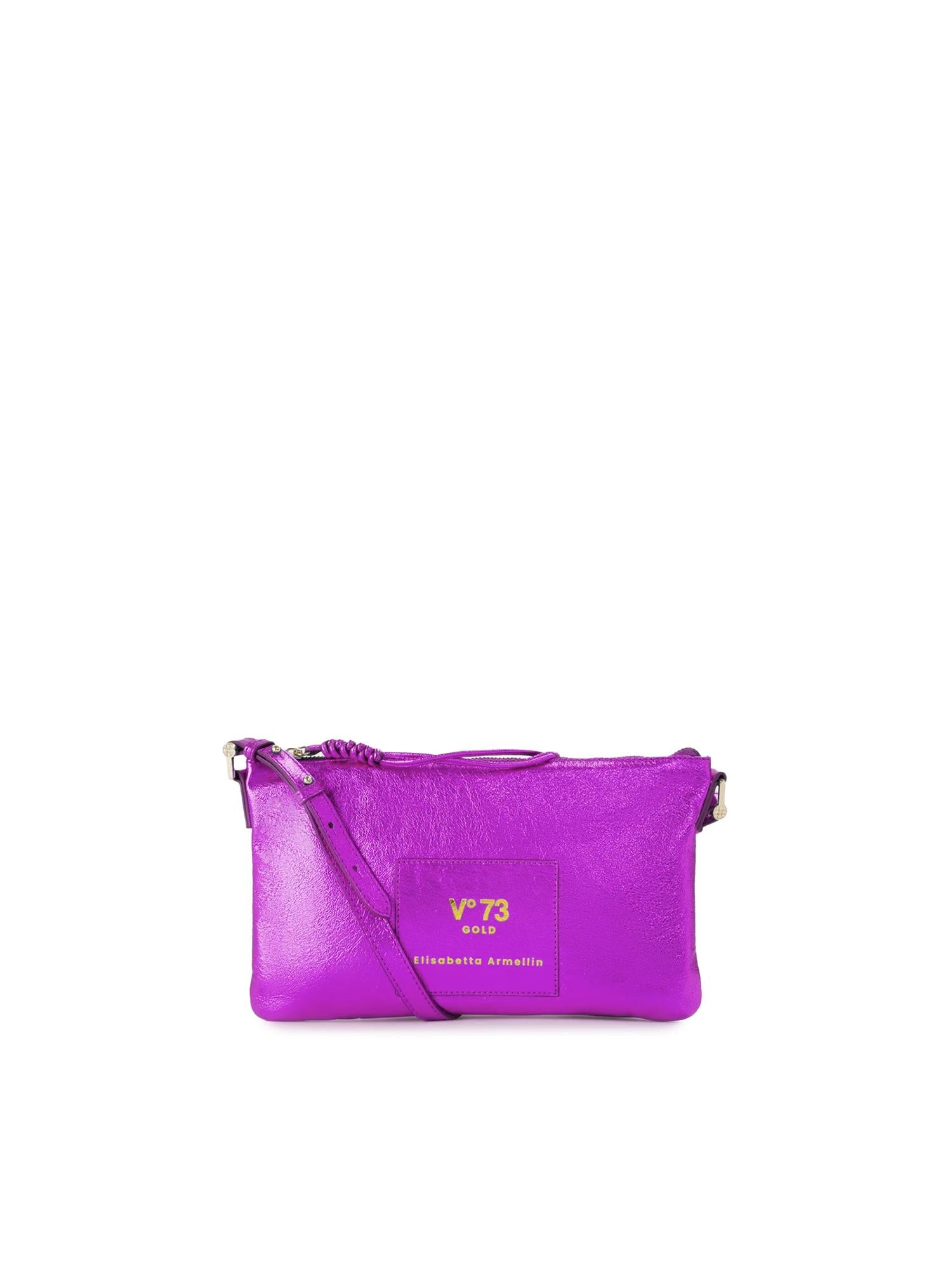 Borsa a tracolla in pelle con logo 73BP9VT03 LOLLI POPPOP PINK V° 73 