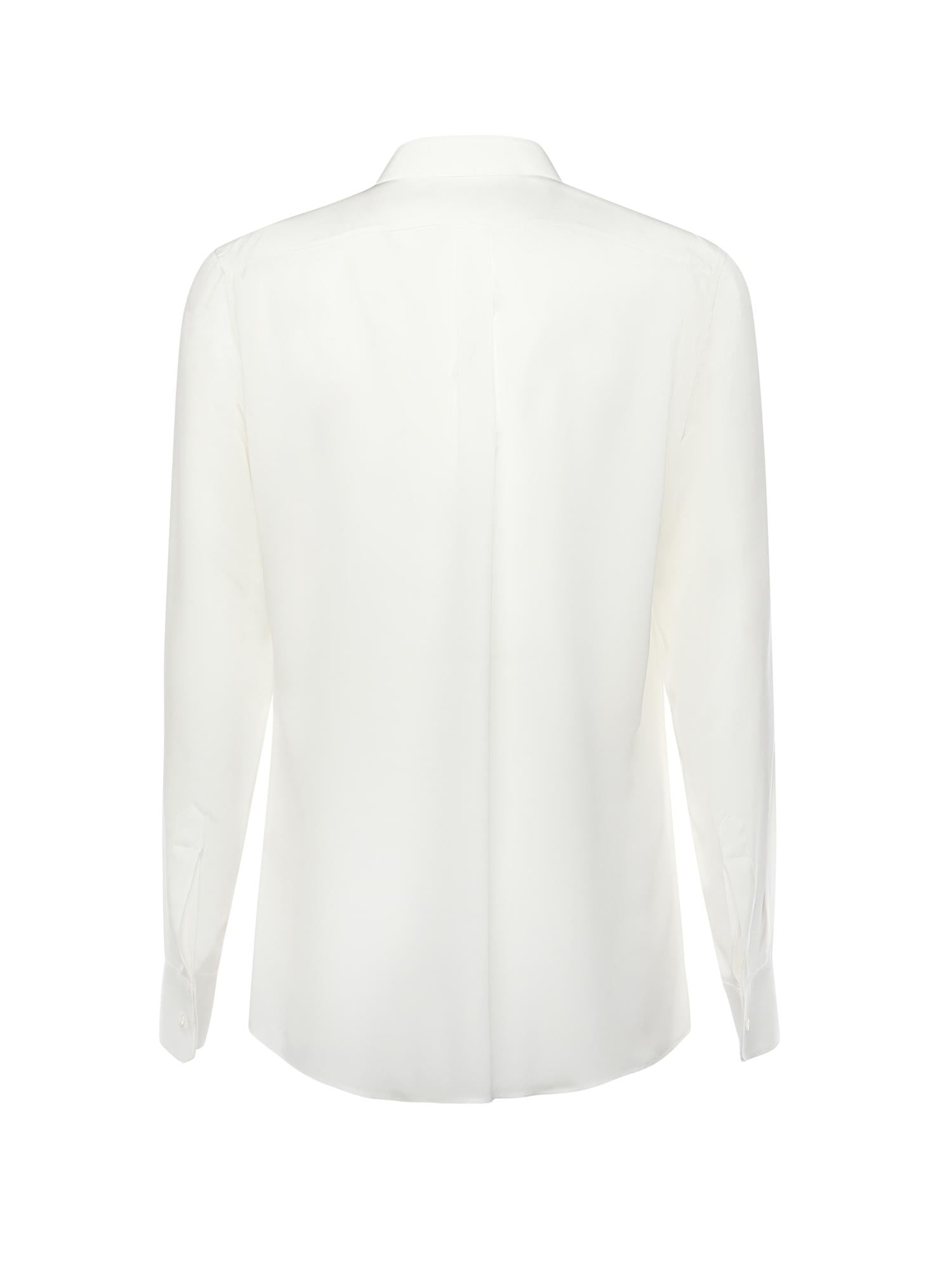 Camicia in crêpe de chine di seta G5ML1T FU1UQW0111 DOLCE & GABBANA 
