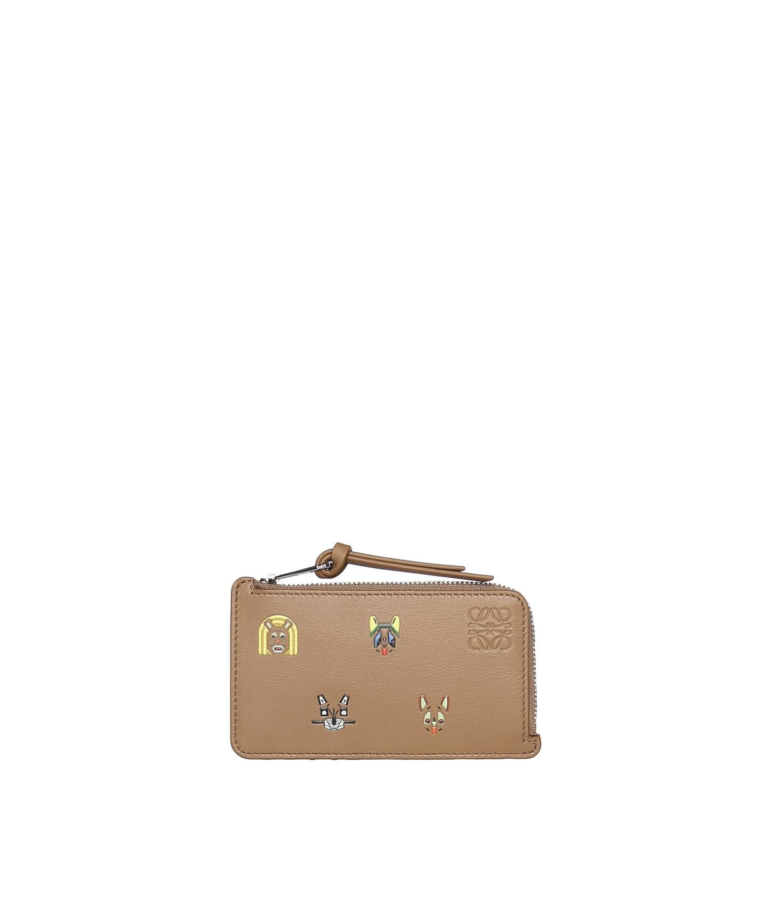Portacarte con portamonete Cats in pelle di vitello<BR/><BR/> C643Z40XAH 9579 LOEWE 