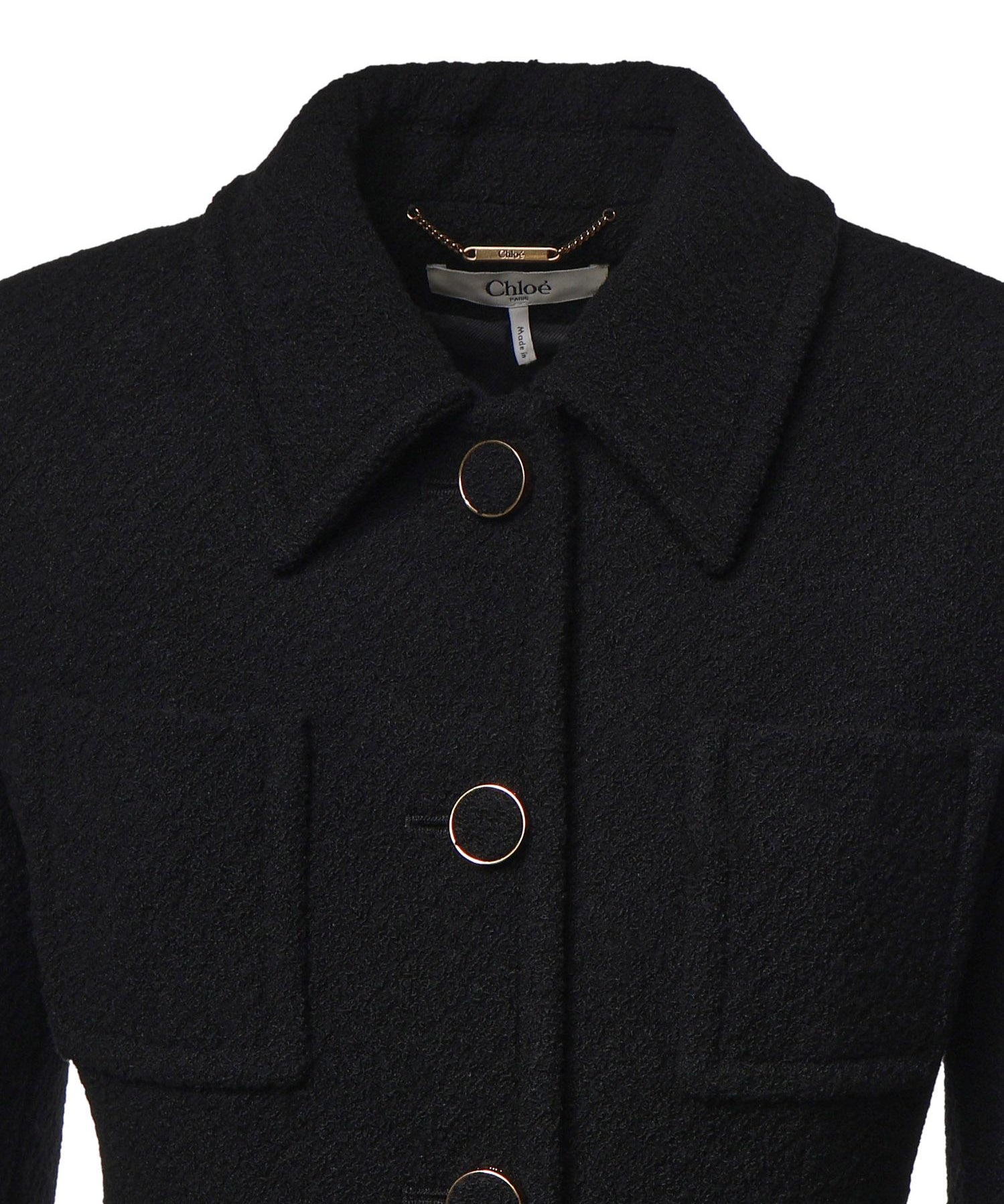 Giacca sartoriale in lana bouclé CH26AVE08060 001 CHLOÉ 