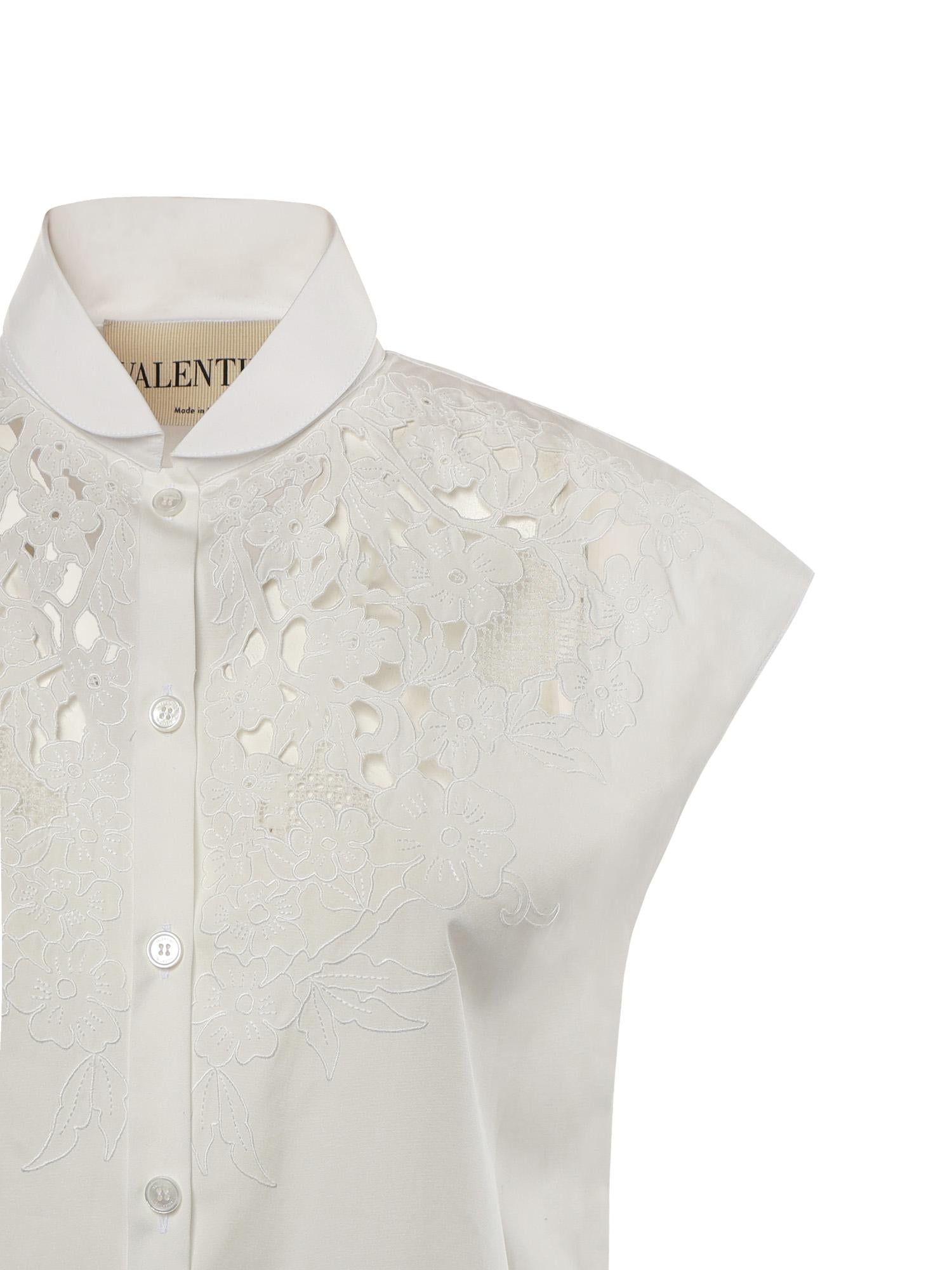 Camicia in popeline ricamata 8B3AA0C5 9VN0BO VALENTINO GARAVANI 