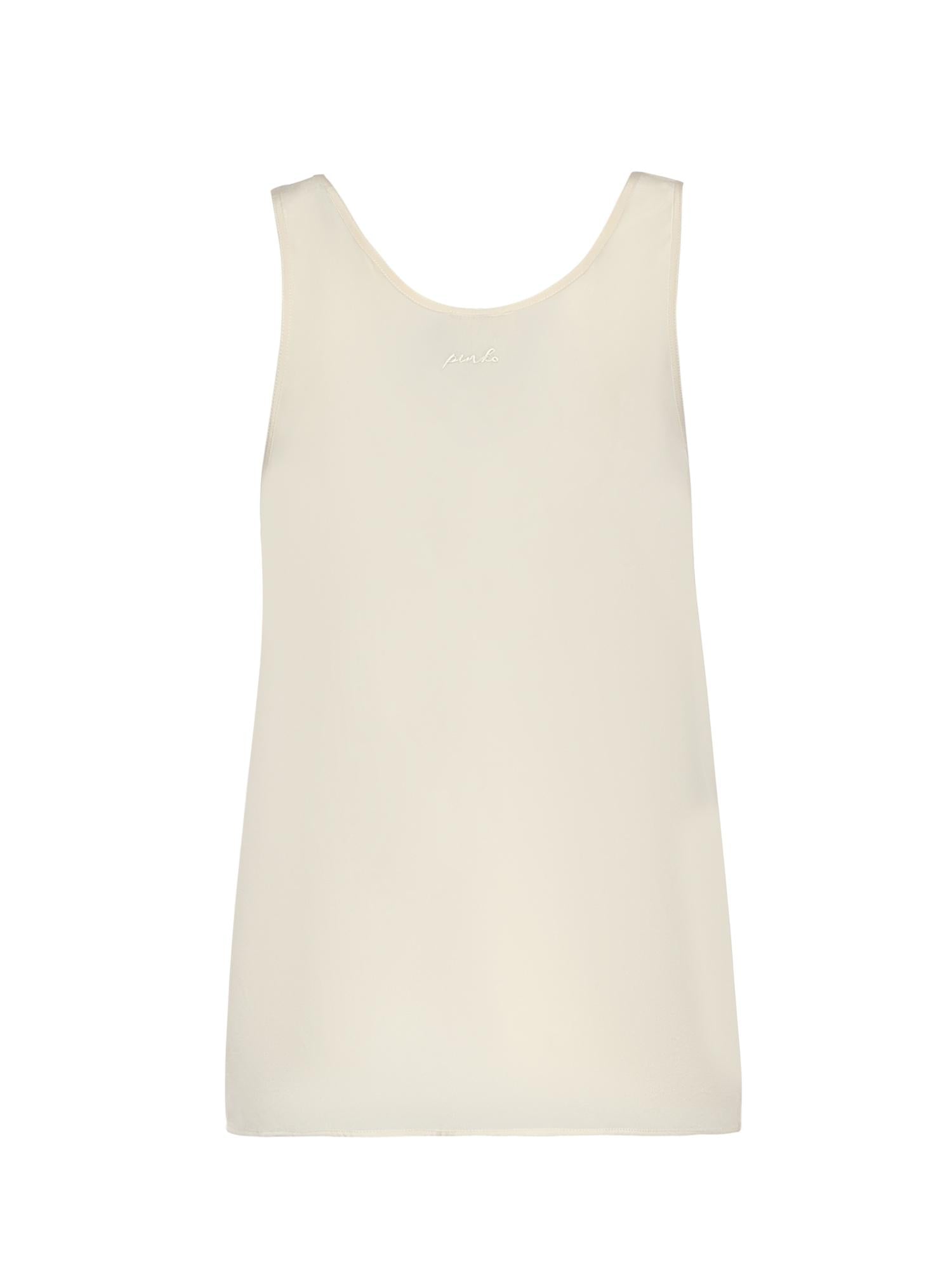 Top a canotta in seta sand wash 104670 A2T7C00 PINKO 