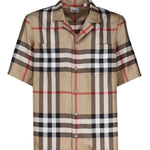 Camicia bowling in twill di seta 8050279 A7028 BURBERRY 