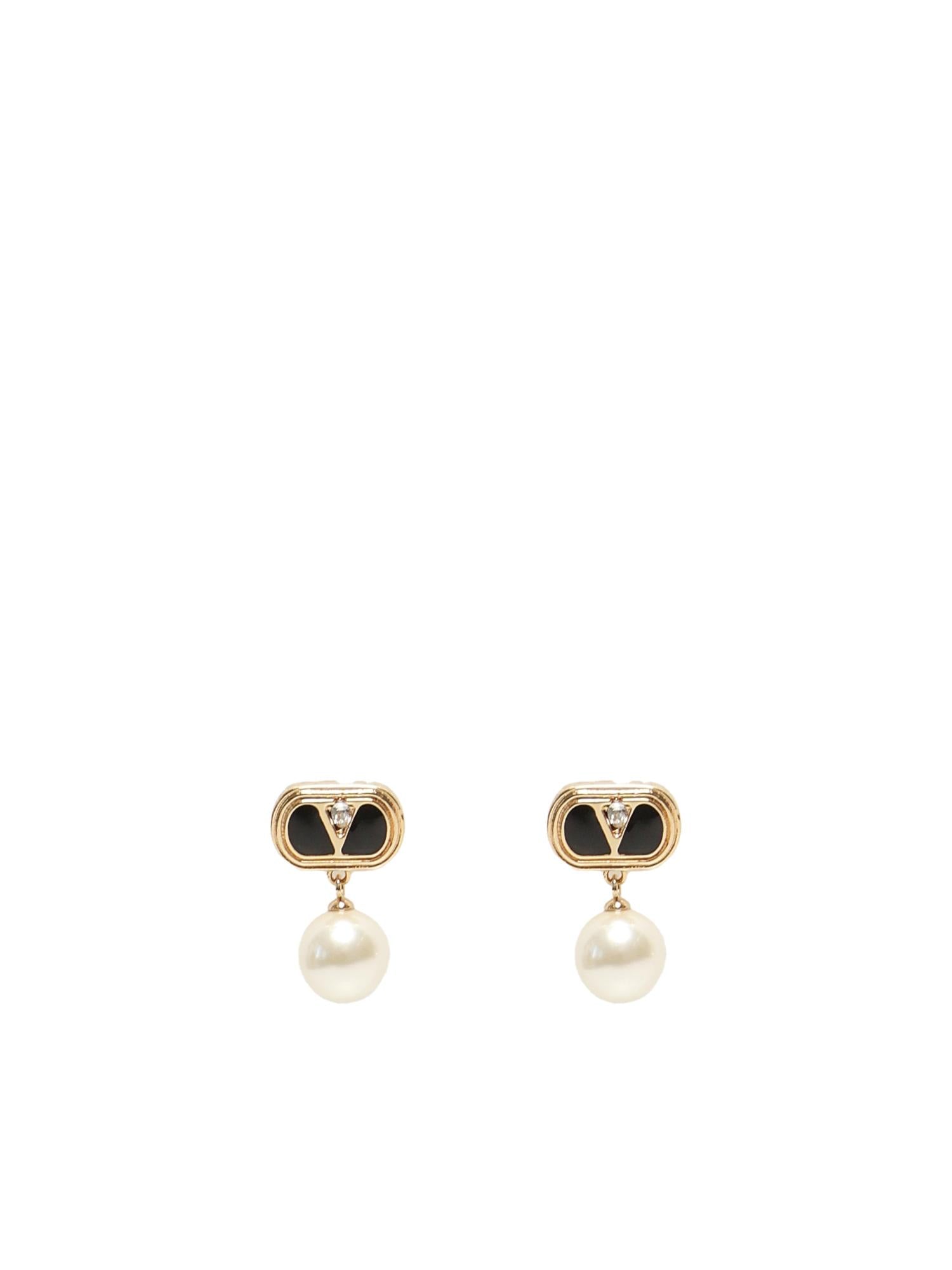 Orecchini Ovalette con smato, cristalli e perle 6W2J0X91 NBSRFR VALENTINO GARAVANI 
