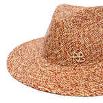 Fedora in paglia con logo FDR036067PS25 STR-9P-MICSRBBEIGE RED RUSLAN BAGINSKIY 