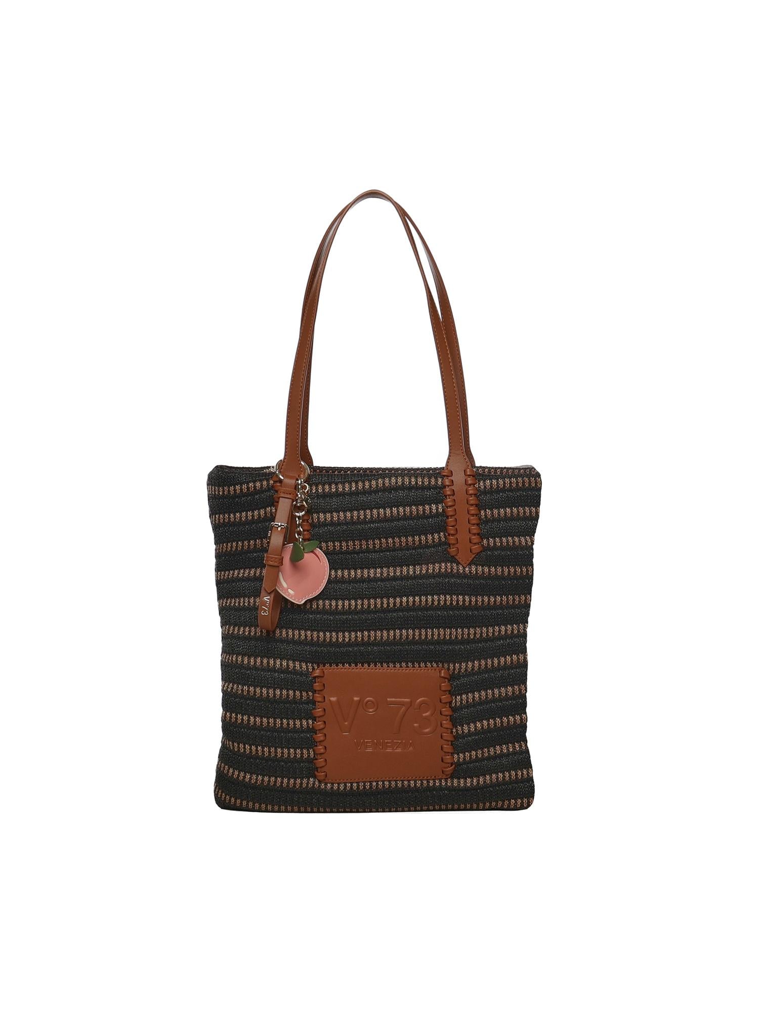 Borsa shopping con logo 73BS9M802 CASSIENERO/CUOIO V° 73 