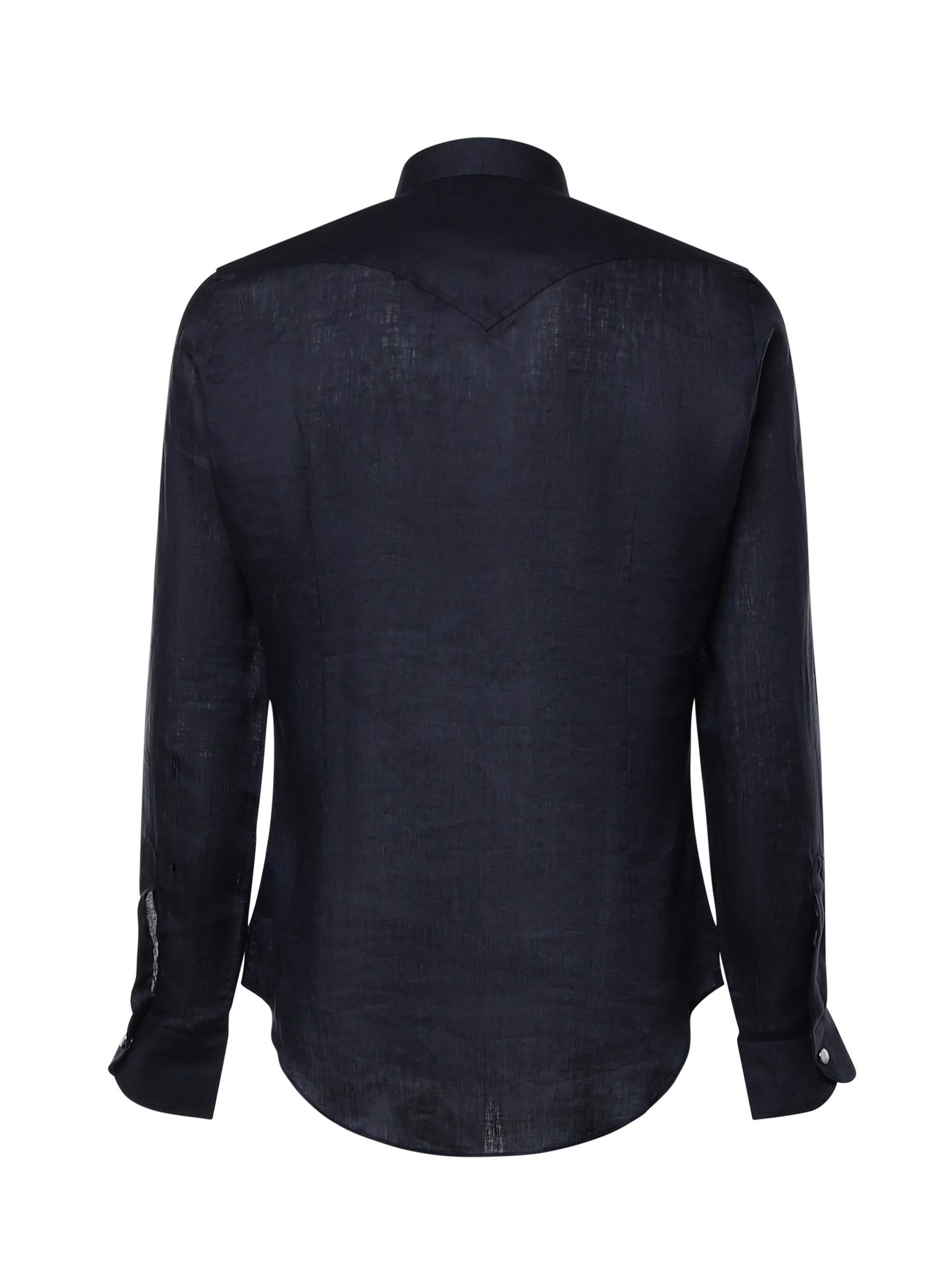 Camicia Savoy in lino SAVOY BLU GALIANO 