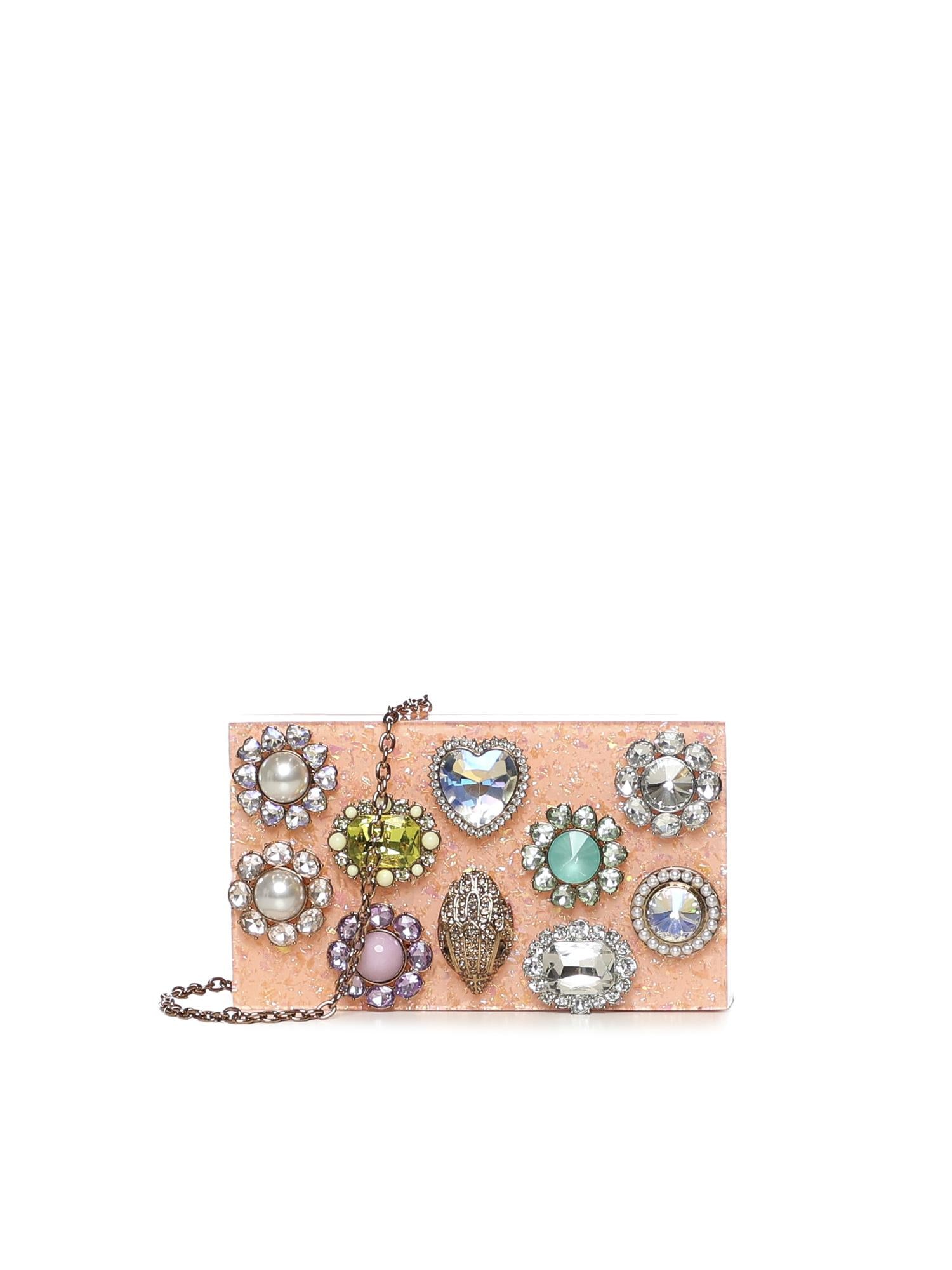 Clutch con cristalli 5374996979 PEACH KURT GEIGER 