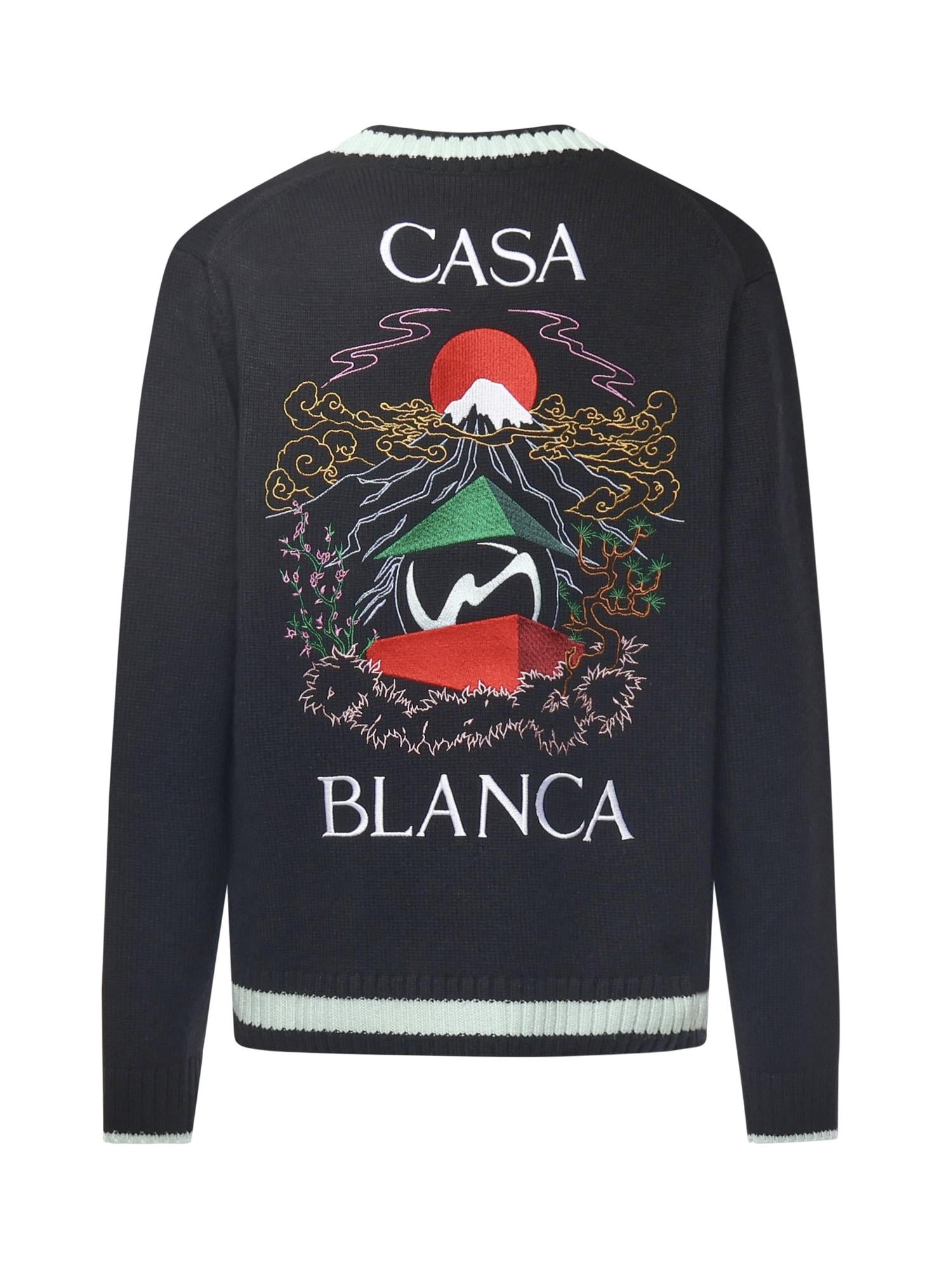 Cardigan Casa Mountain Temple in lana MPF25KW100101  CASABLANCA 