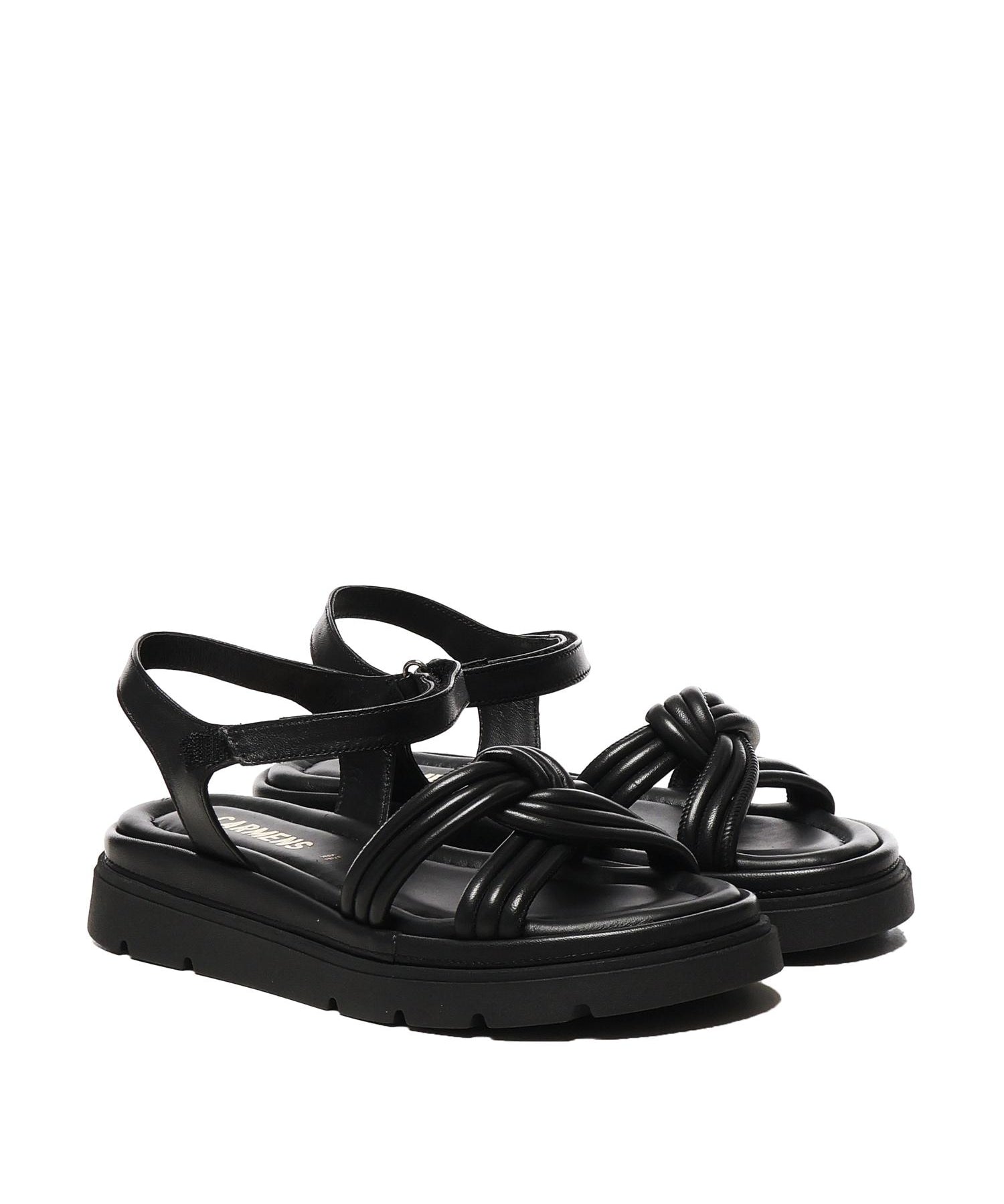 Sandalo flat Thea Twist<BR/><BR/> A55305 NERO CARMENS 