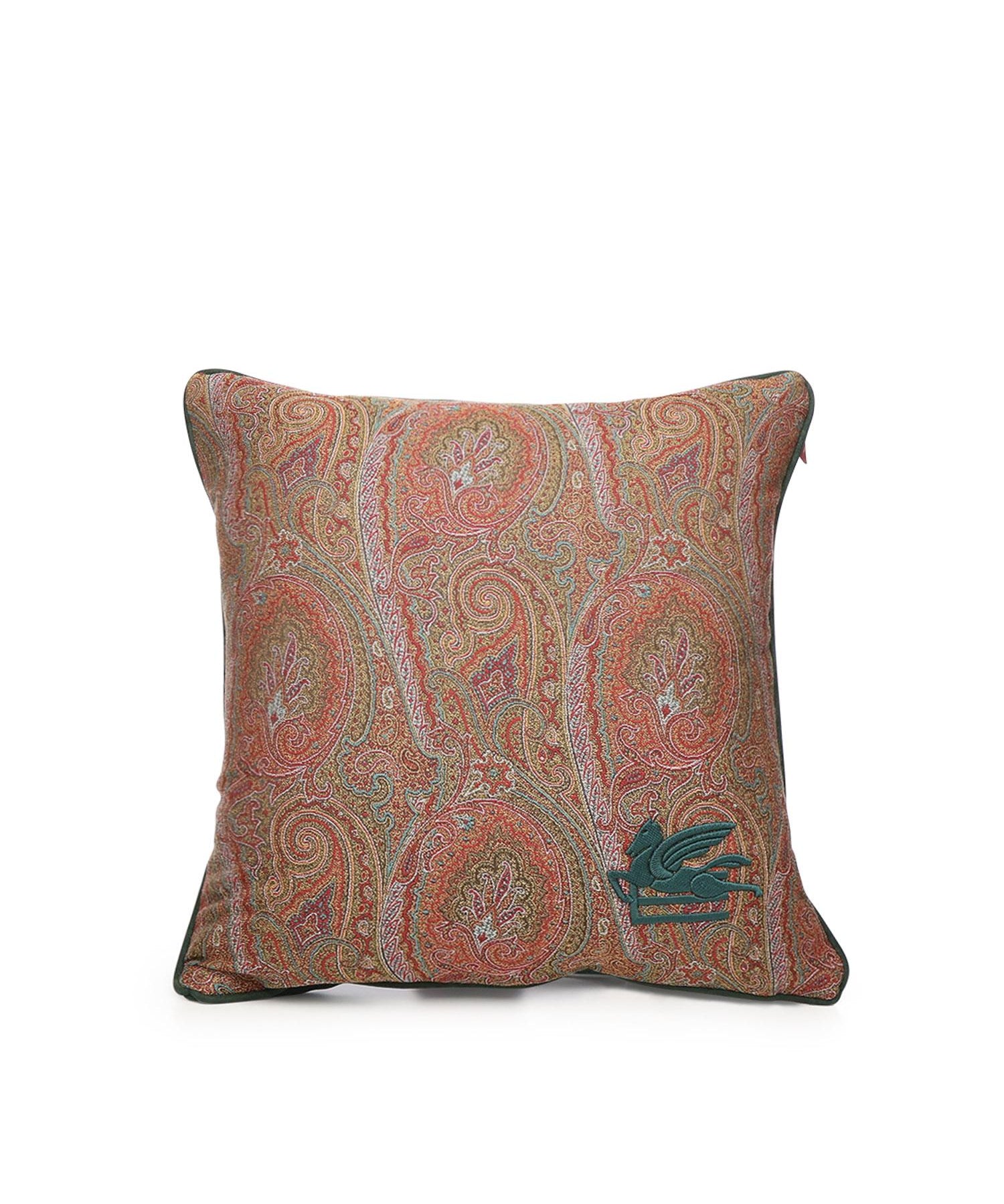 Cuscino in velluto e pelle con motivo Arnica UHNA0003 AQ321V0018 ETRO HOME 