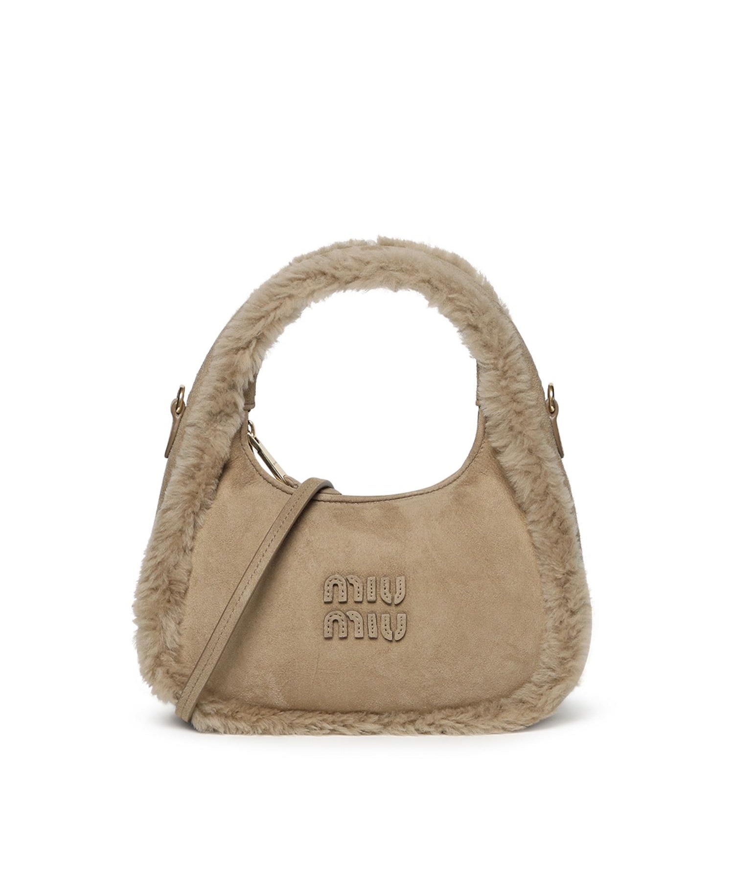 Borsa Wander in montone 5BC125 2IDKF0036 MIU MIU 