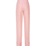 Pantaloni Nathalie in misto lino TM150407B TNL010PINK THE ANDAMANE 