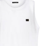 Canotta over con placca logo G8QJ5T G7N7AW0800 DOLCE & GABBANA 