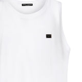 Canotta over con placca logo G8QJ5T G7N7AW0800 DOLCE & GABBANA 