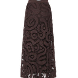 Gonna midi in crochet geometrico 106353 A354M05 PINKO 