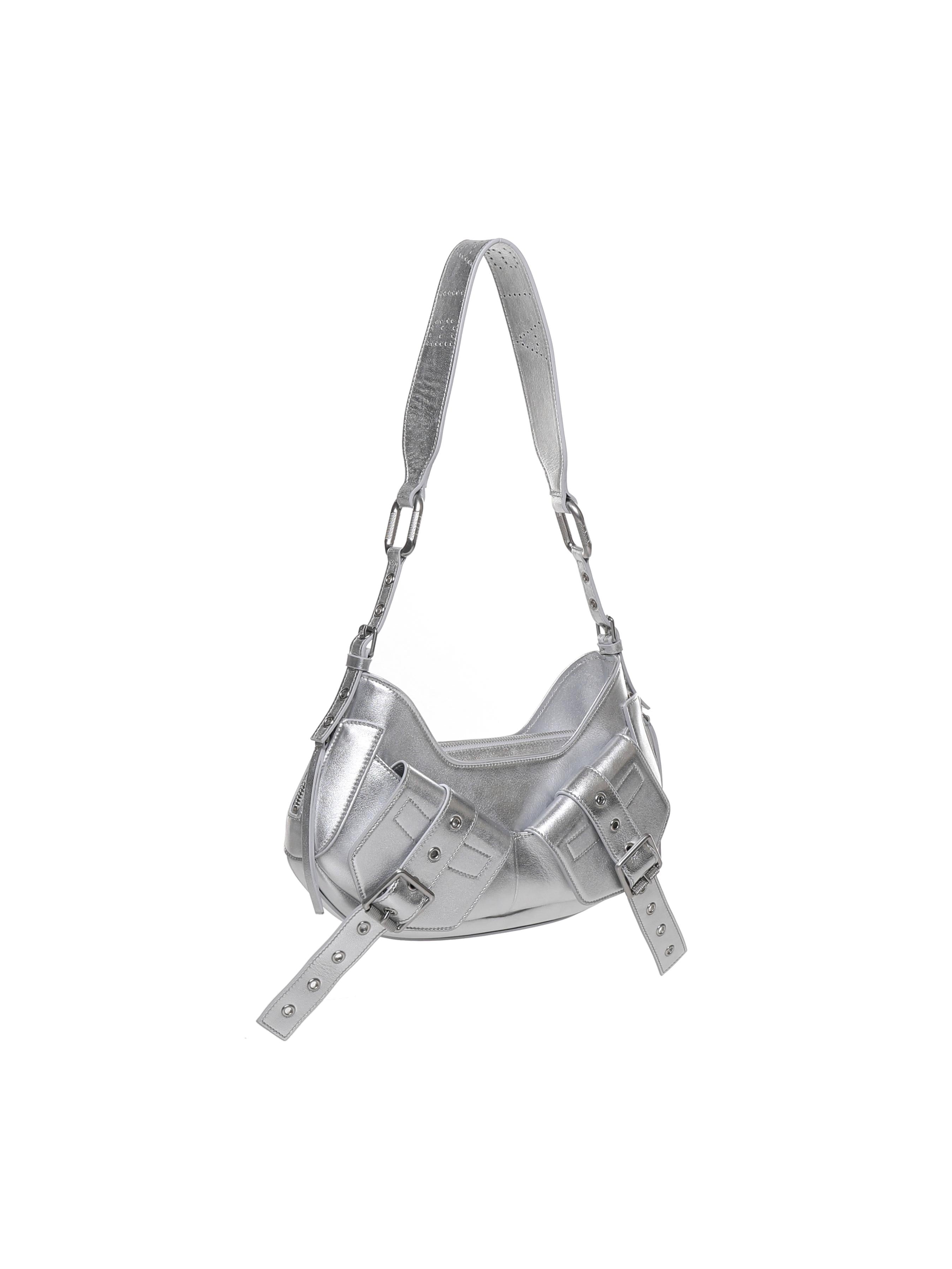 Borsa a spalla Y2K.001 FBBP70001LAM -ARGENTO/NICKEL BIASIA 