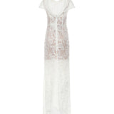 Abito lungo in pizzo SS26254X W SELF-PORTRAIT 