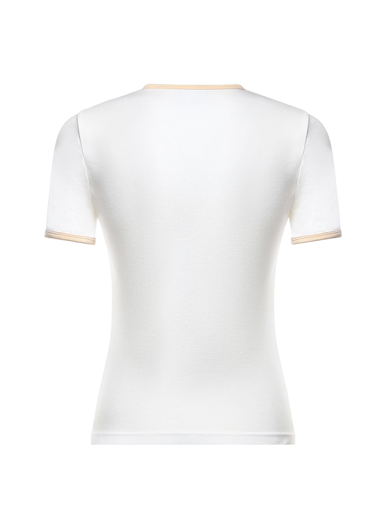 T-shirt Signature Contrast in cotone con logo 125JTS017JS0203 B256 COURREGES 