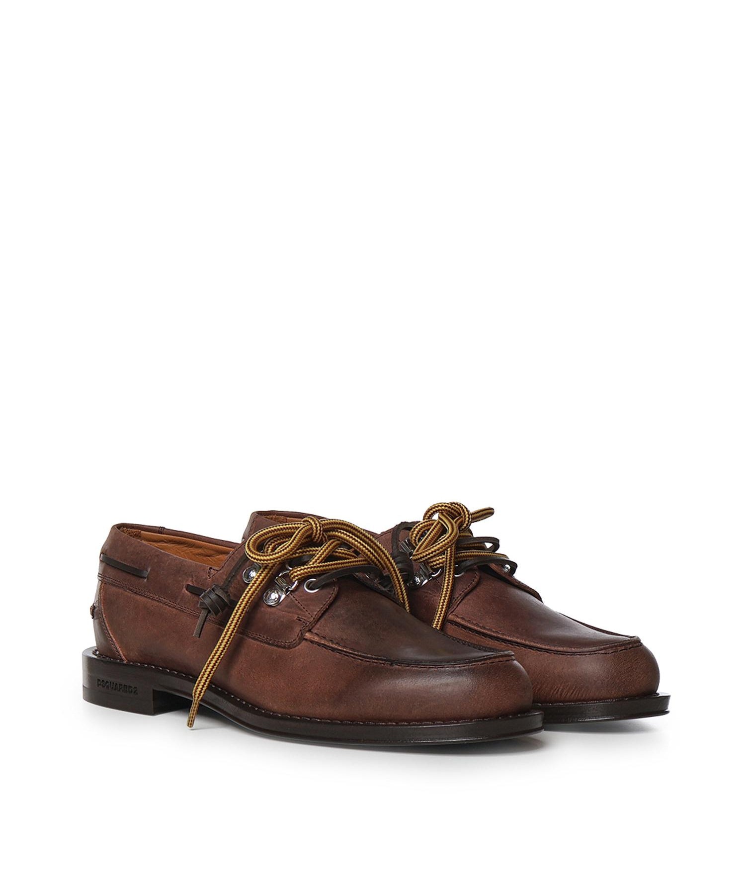 Scarpe da barca in pelle LUM0126 5081 DSQUARED2 