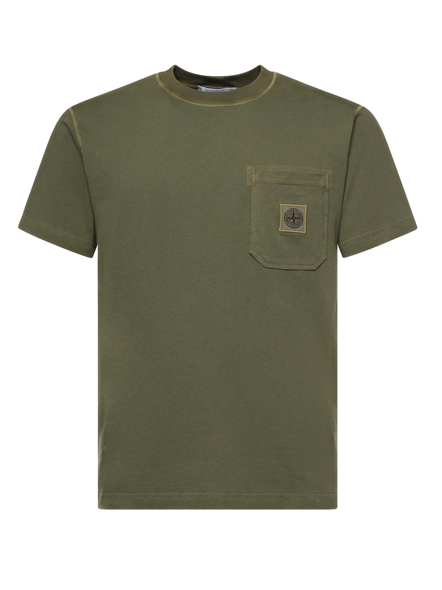 T-shirt con patch Compass L1S152100032 S0057V015G STONE ISLAND 