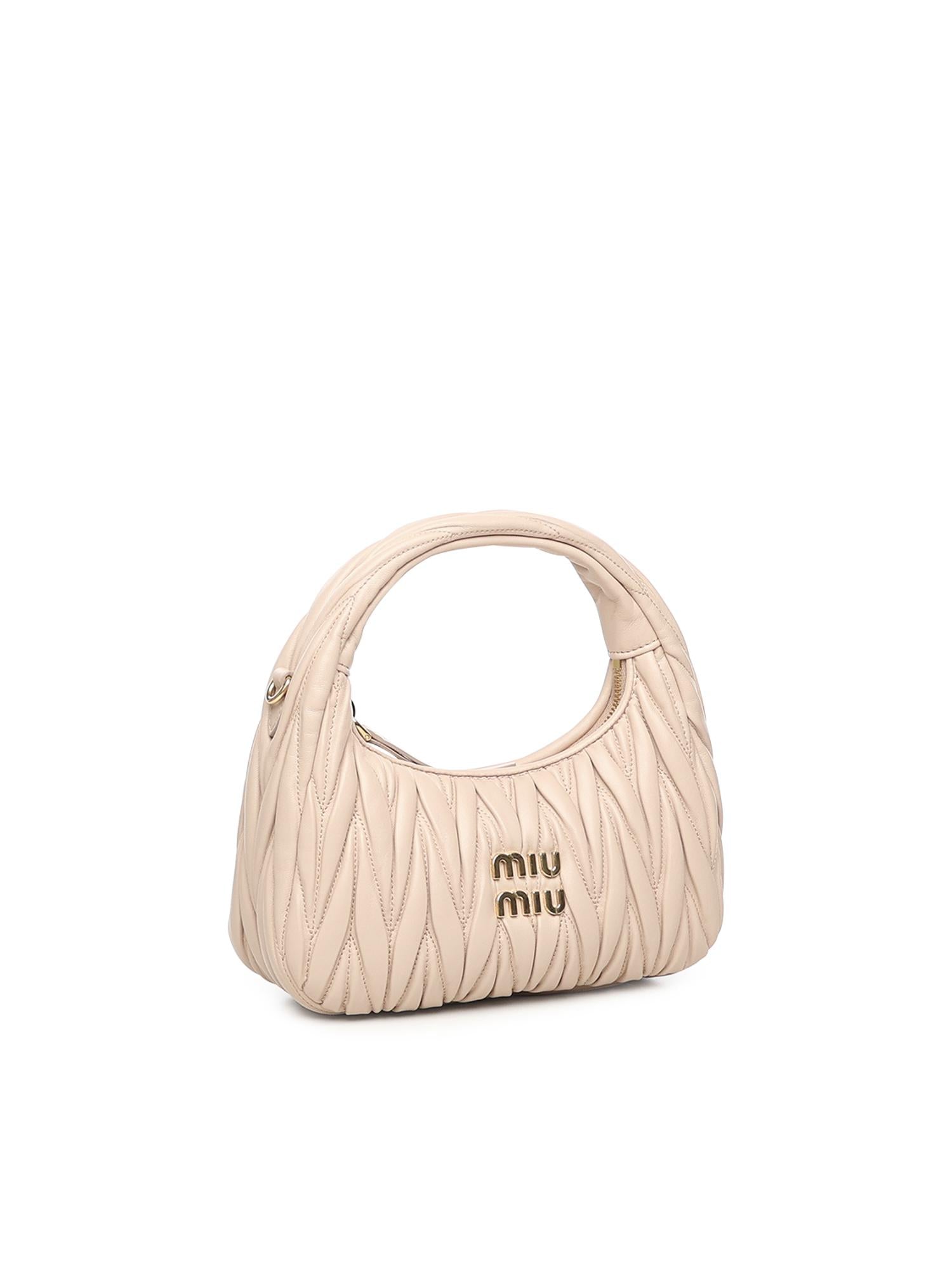 Borsa hobo Wander in nappa matelassé 5BC125 AN88F0236 MIU MIU 