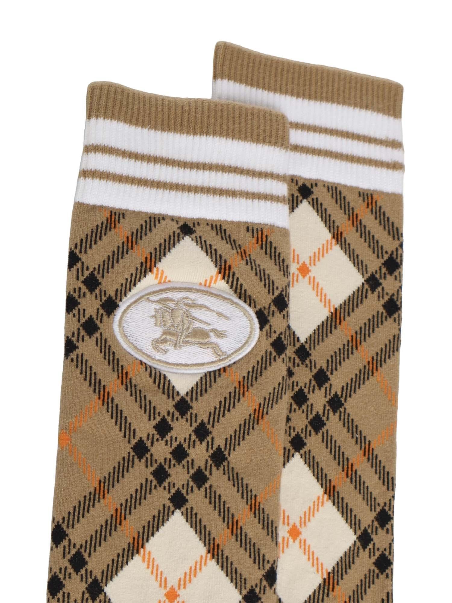 Calzini in misto cotone Check 8113535 A2962 BURBERRY 